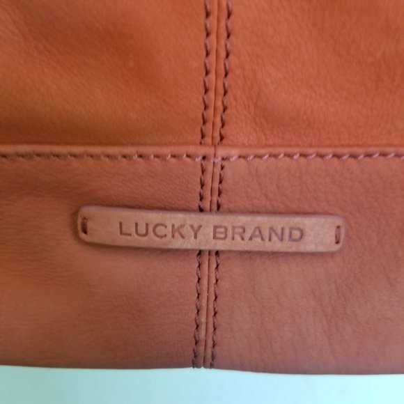 LUCKY BRAND Red Brick Genuine Leather Crossbody Shoulder Bag - Picture 3 of 13